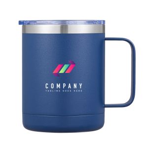 12oz Stainless Steel Personalized Mug with Handle-Dark Blue
