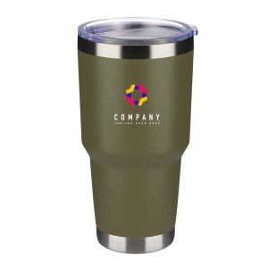 30oz Stainless Steel Vacuum Tumbler With Lids-Green