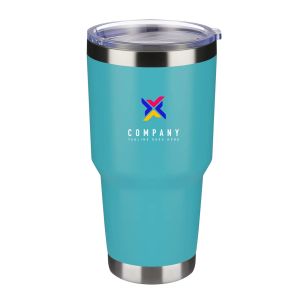 30oz Stainless Steel Vacuum Tumbler With Lids-Light Blue