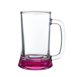 16.25oz Tagtic Glass Beer Tankards - Pink