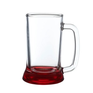 16.25oz Tagtic Glass Beer Tankards - Red
